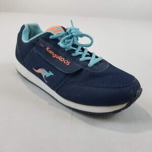 KangaROOS Shoes Womens Size 9 Navy Aqua Zipper Pocket Vintage Sneakers Athletic